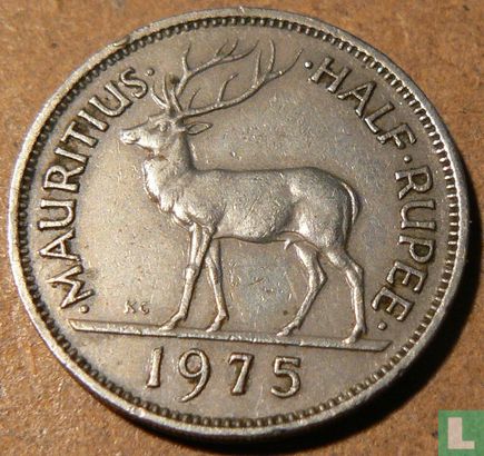 Maurice ½ rupee 1975 - Image 1