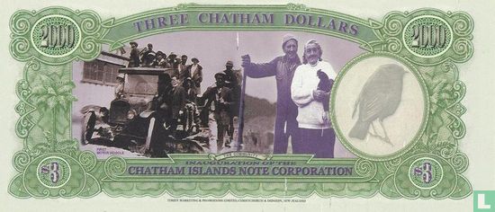 Chatham Islands 3 dollars 1999 - Afbeelding 2
