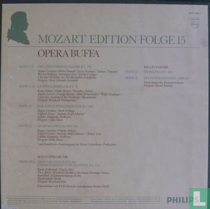 Mozart Edition 15: Opera Buffa Schauspielmusiek Balletmusik - Afbeelding 2