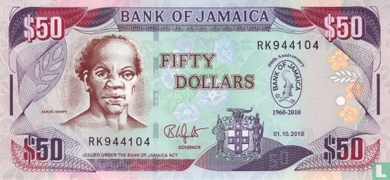 Jamaica 50 Dollars 2010 - Afbeelding 1