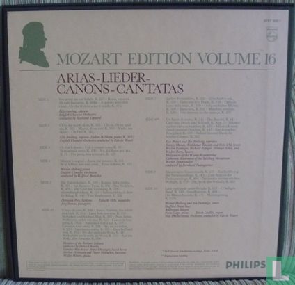 Mozart Edition 16: Arias Lieder  Canons  Cantatas - Image 2