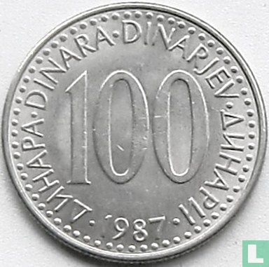 Joegoslavië 100 dinara 1987 - Afbeelding 1