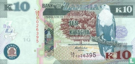 Zambia 10 Kwacha 2012 - Afbeelding 1