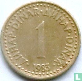Jugoslawien 1 Dinar 1983 - Bild 1