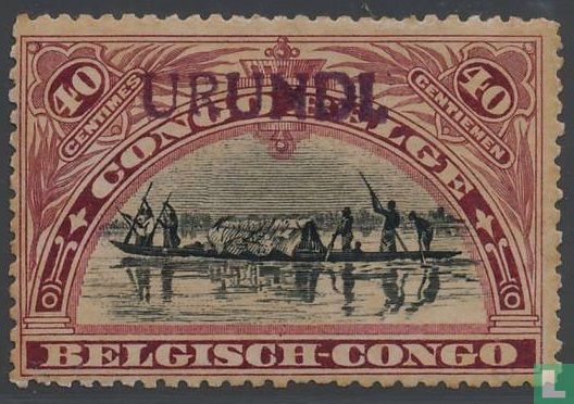 Briefmarken von Belgisch-Kongo mit Aufdruck Urundi
