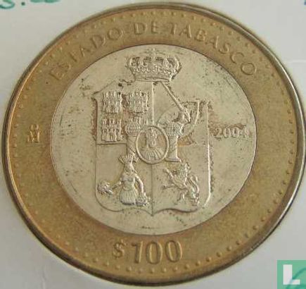 Mexico 100 pesos 2004 "180th anniversary of Federation - Tabasco" - Image 1