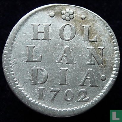 Holland 1 duit 1702 (silver) - Image 1