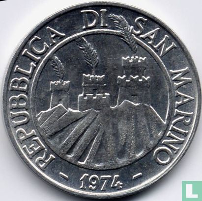 San Marino 10 lire 1974 "FAO - Honeybee" - Image 1