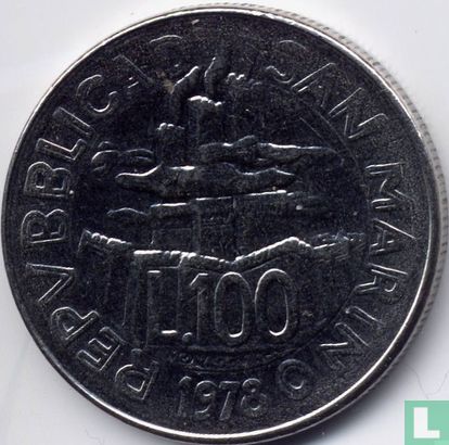San Marino 100 Lire 1978 "FAO" - Bild 1