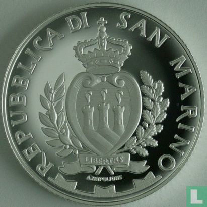 San Marino 5 euro 2012 (PROOF) "500th anniversary of the Death of Amerigo Vespucci" - Afbeelding 2