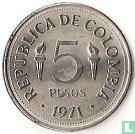 Colombia 5 pesos 1971 "6th Pan-American Games in Cali" - Afbeelding 1