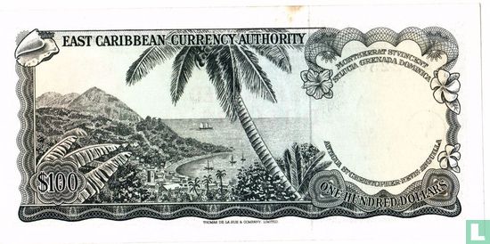 East Caribbean monnaie Administration 100 dollars Saint Vincent 1965 - Image 2