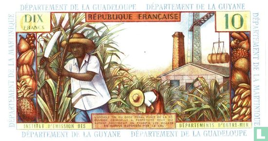 Franse Antillen 10 Francs  - Afbeelding 2