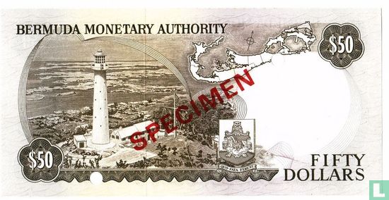 Bermuda 50 dollar (specimen) - Afbeelding 2