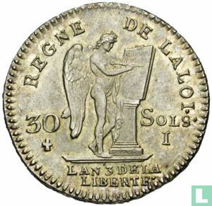 Frankreich 30 Sol 1791 (I) - Bild 2