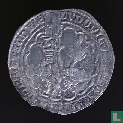 Vlaanderen dubbele groot botdrager 1365-1384 - Afbeelding 1