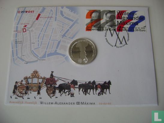 Envelop en Munt 10 euro 2002 > Afd. Munten Koninklijk Huwelijk 2002
