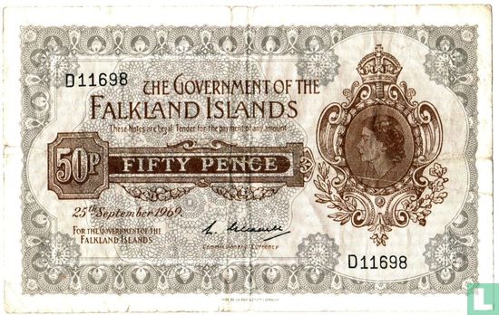 Falkland Islands 50 pence - Image 1