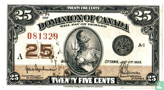 Canada, 25 cent 1923 - Image 1