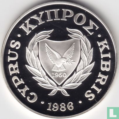 Cyprus 1 pound 1986 (PROOF) "World Wildlife Fund-Moufflon"   - Image 1