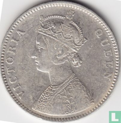 Inde britannique 1 rupee 1862 (II/A 0/4-points de fleur) - Image 2