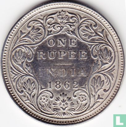 Britisch-Indien 1 Rupee 1862 (B/II 2/0) - Bild 1