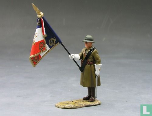 Officier français w/drapeau
