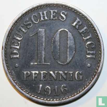 German Empire 10 pfennig 1916 (A) - Image 1