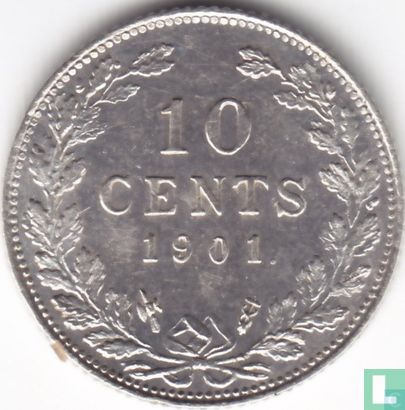 Nederland 10 cents 1901 - Afbeelding 1