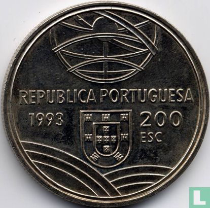 Portugal 200 Escudo 1993 (Kupfer-Nickel) "Portugese discoveries - Espingarda" - Bild 1