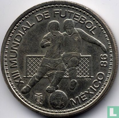Portugal 100 Escudo 1986 (Kupfer-Nickel) "Football World Cup in Mexico" - Bild 2