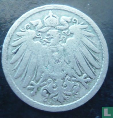 Empire allemand 5 pfennig 1896 (J) - Image 2