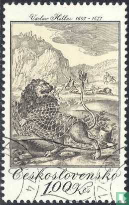 Engravings with hunting scenes