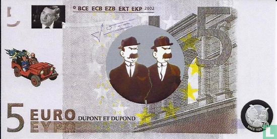 Tintin et Milou 5 Euro (75) - Afbeelding 1