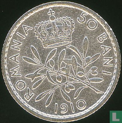 Roemenië 50 bani 1910 (ronde rand) - Afbeelding 1