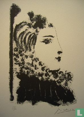 Profiel van een vrouw met halskraag - Image 1