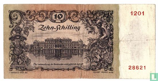 Österreich 10 Schilling 1950 - Bild 2