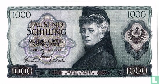 Autriche 1.000 Schilling 1966 - Image 1