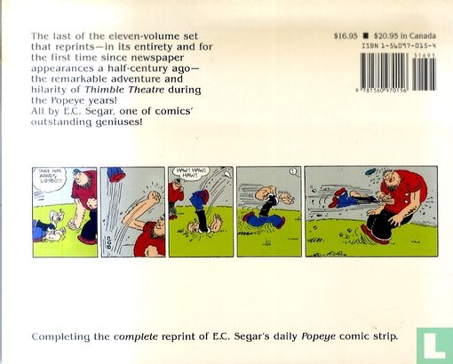 The Complete E.C. Segar - Popeye 11 - Dailies 1937-1938 - Afbeelding 2