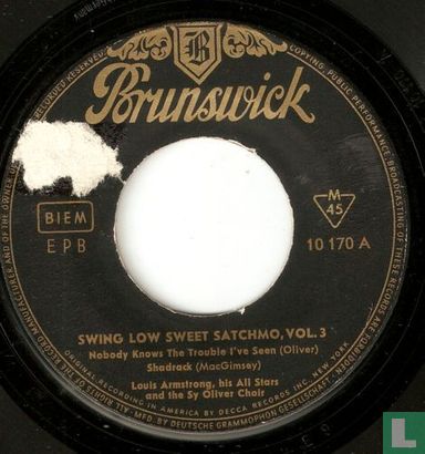 Swing Low Sweet Satchmo, Vol. 3 - Afbeelding 1