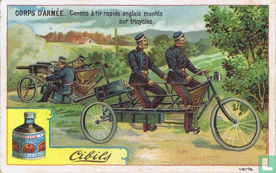 Canons à tir rapide anglais montés sur tricycles - Image 1