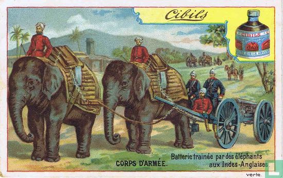 Batterie trainée par des éléphants aux Indes-Anglaises - Afbeelding 1