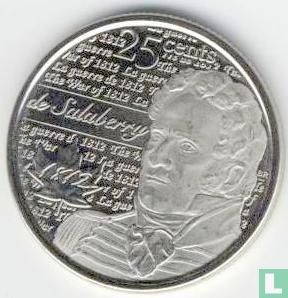 Kanada 25 Cent 2013 (ungefärbte) "Bicentenary War of 1812 - Charles Michel de Salaberry" - Bild 2