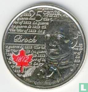 Canada 25 cents 2012 (gekleurd) "Bicentenary War of 1812 - Sir Isaac Brock" - Afbeelding 2