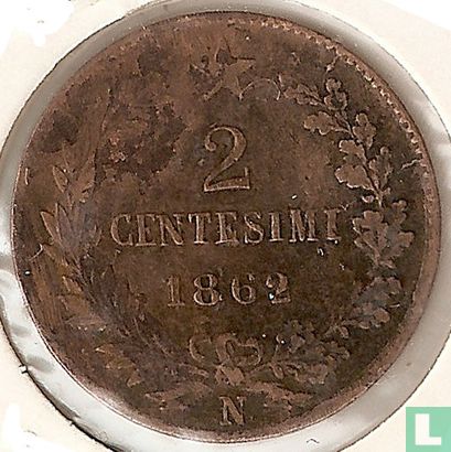 Italy 2 centesimi 1862 - Image 1