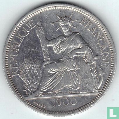 Indochine française 1 piastre 1900 - Image 1