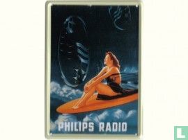 Philips Radio Surfplank - Reclamebord van blik