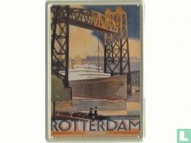 Rotterdam Hefbrug - Reclamebord van blik