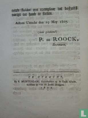 Op den rekweste den 4. mey 1807, door commissarisen van het Handelbedrijf der bakkers, aan het Gemeente bestuur der Stad Utrecht - Afbeelding 2