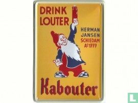 Drink Louter Kabouter - Reclamebord van blik